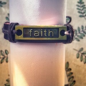 Brown Faith Leather Bracelet